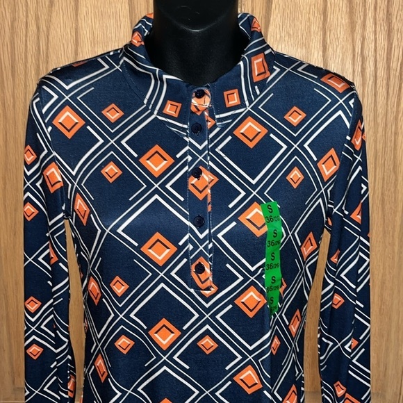 Zara geometric lightweight long sleeve button front tunic mini dress NWT size S - Picture 4 of 5